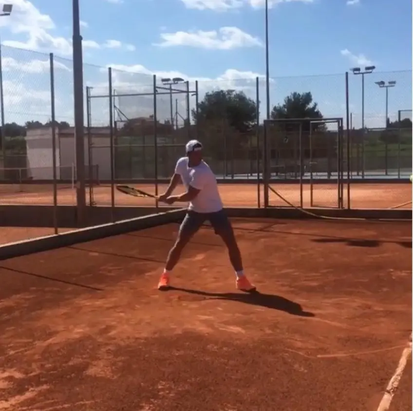 Rafael Nadal zurück auf Lehm üben, Augen ATP Tour zurück
